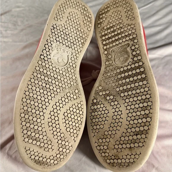 Adidas Stan Smith Valentines Day Red Patent Leather Shoes Size 10 - Picture 7 of 8